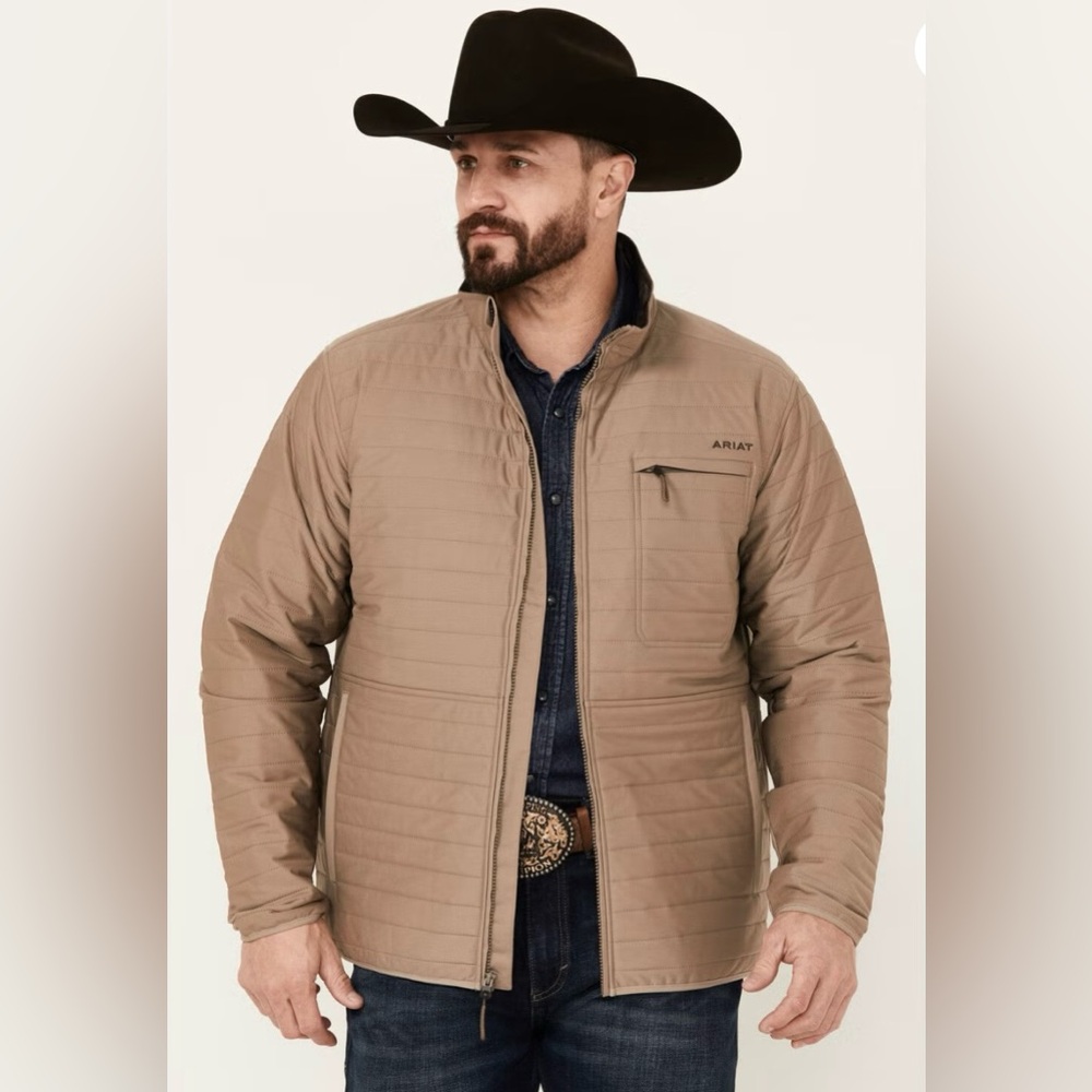 NWOT ARIAT MEN'S WYLIE LIGHTWEIGHT ZIP-UP PUFFER JACKET